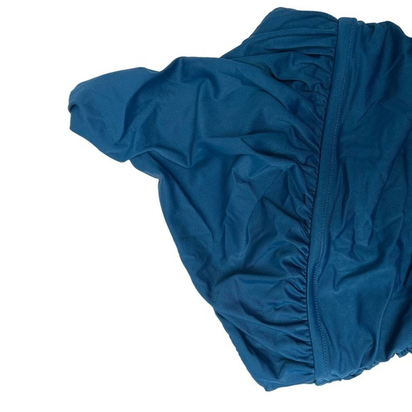 J.Crew Ruched‎ Twisted One Shoulder Bathing Suit Blue Size 2 - Picture 7 of 8